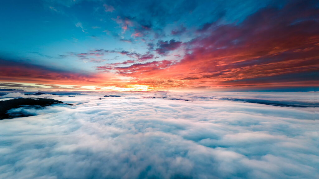 Majestic Sunset Over Clouds: Stunning HD Wallpaper Background
