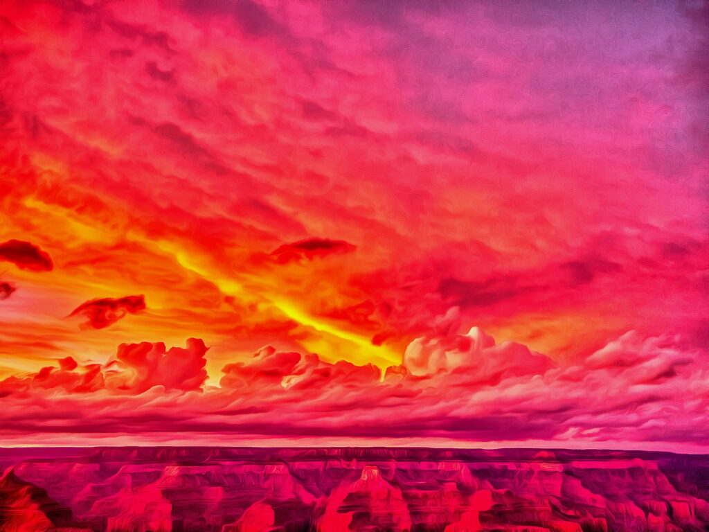 Stunning HD Wallpaper: Fiery Sky Over Dramatic Mountain Landscape