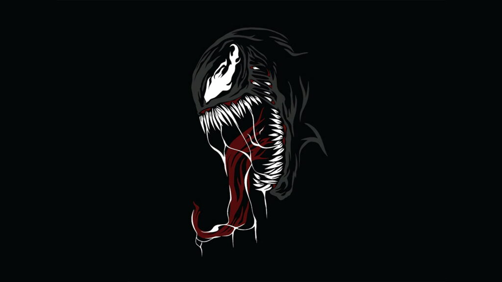 Minimalistic Venom: HD Wallpaper Embracing Darkness