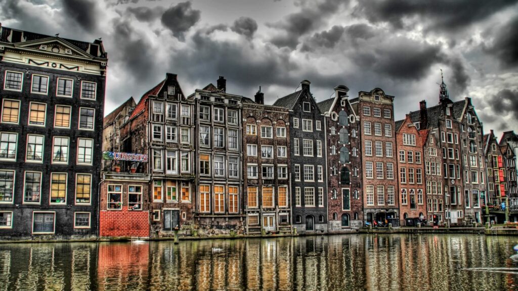 Stunning HDR Wallpaper: Historic Buildings by Calming River Reflections