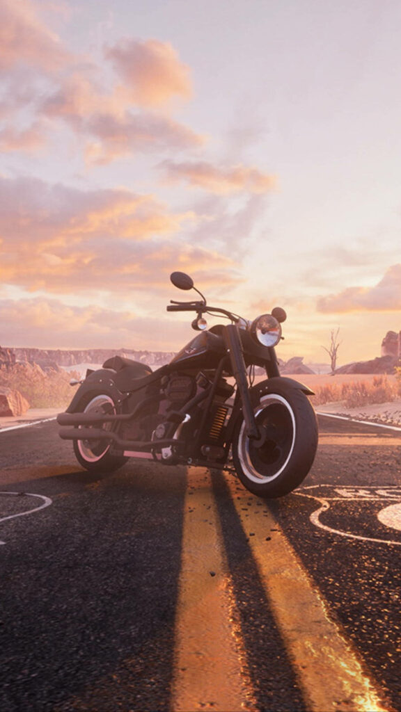 Stunning Harley Davidson Mobile Wallpaper - Sunset Adventure Background