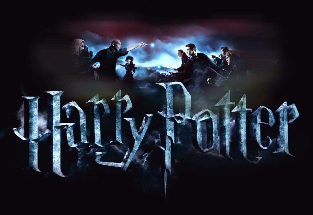 Magical Harry Potter Wallpaper: Iconic Characters & Logo Background