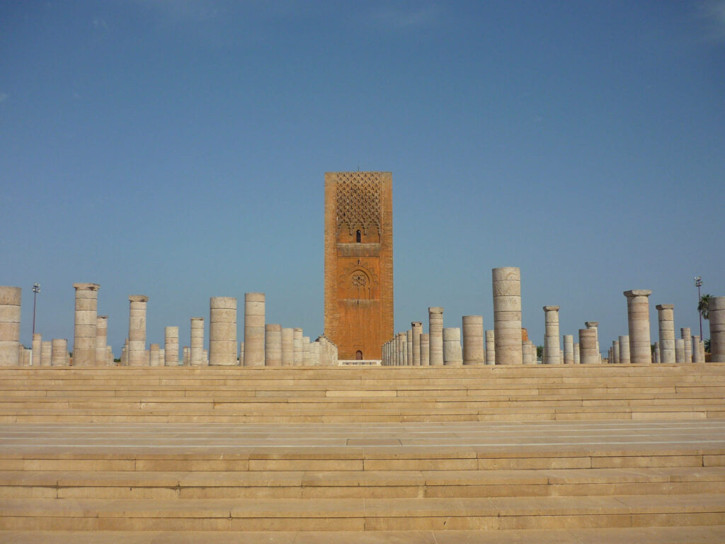 Stunning Hassan Tower, Morocco - Architectural Marvel Wallpaper Background
