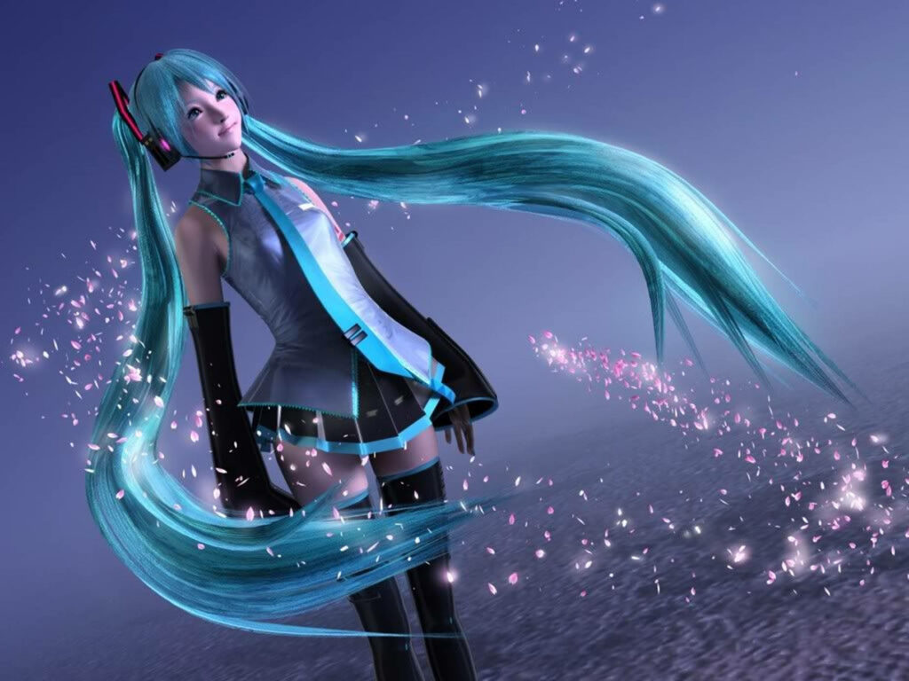 Hatsune Miku 3D Animation Wallpaper - Magical Background Art