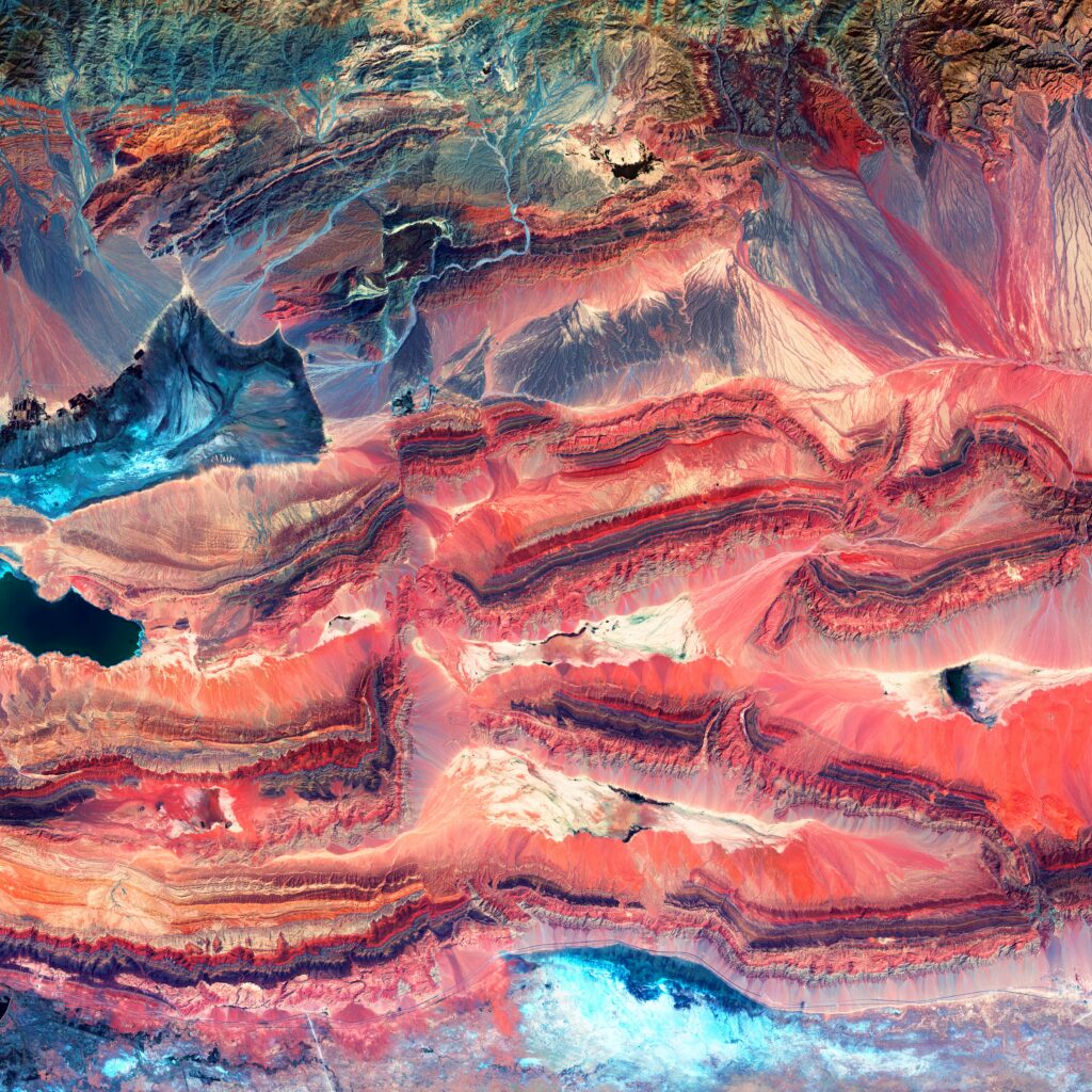 Vibrant Abstract Wallpaper: Colorful Relief Patterns in High-Res 5000x5000
