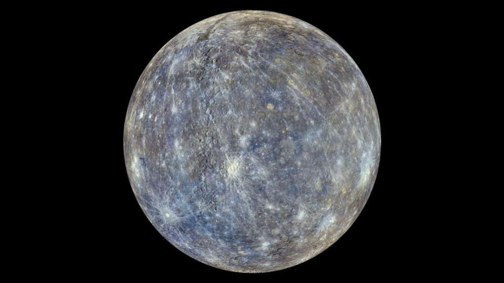 High-Res Wallpaper of Planet Mercury's Cratered Surface from Space