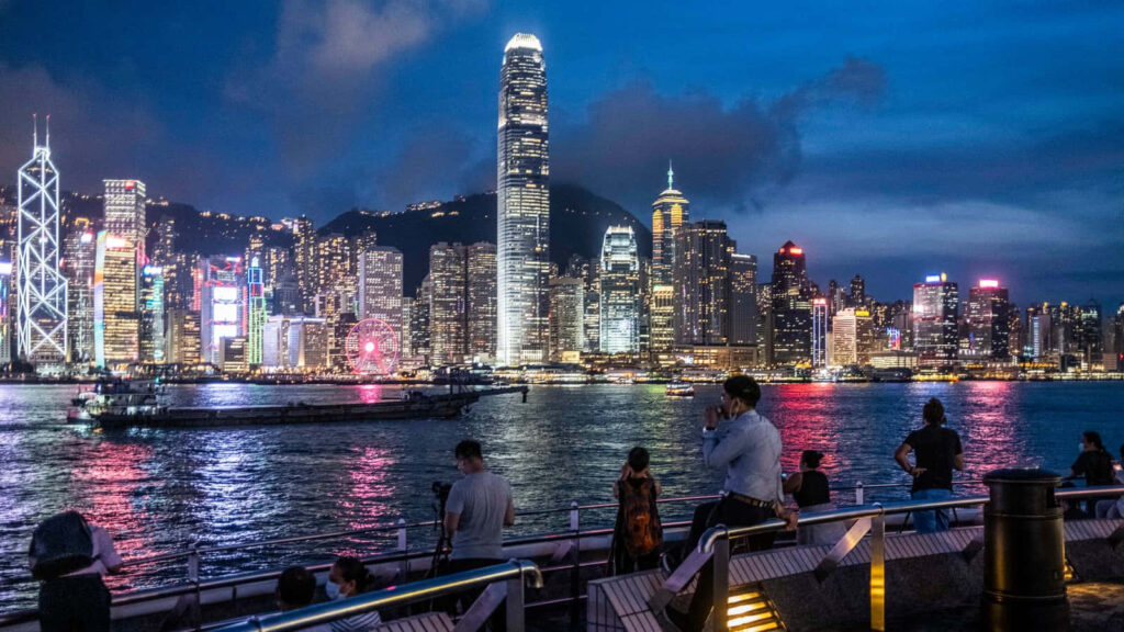 Stunning Hong Kong Skyline Night Wallpaper - Urban Skyline Background