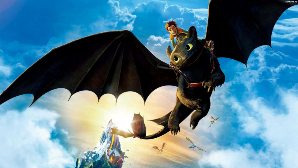 Epic How to Train Your Dragon Wallpaper: Hiccup & Toothless Soaring