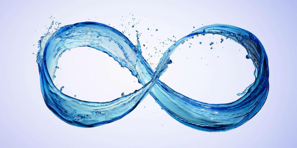 Stunning Water Infinity Symbol - Minimalist Wallpaper Background