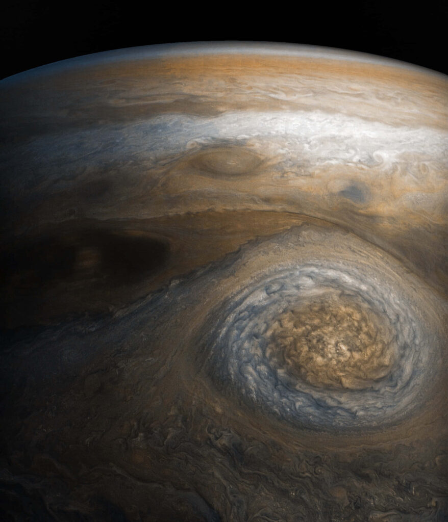 Stunning Close-Up of Jupiter's Swirling Storms - Wallpaper Background
