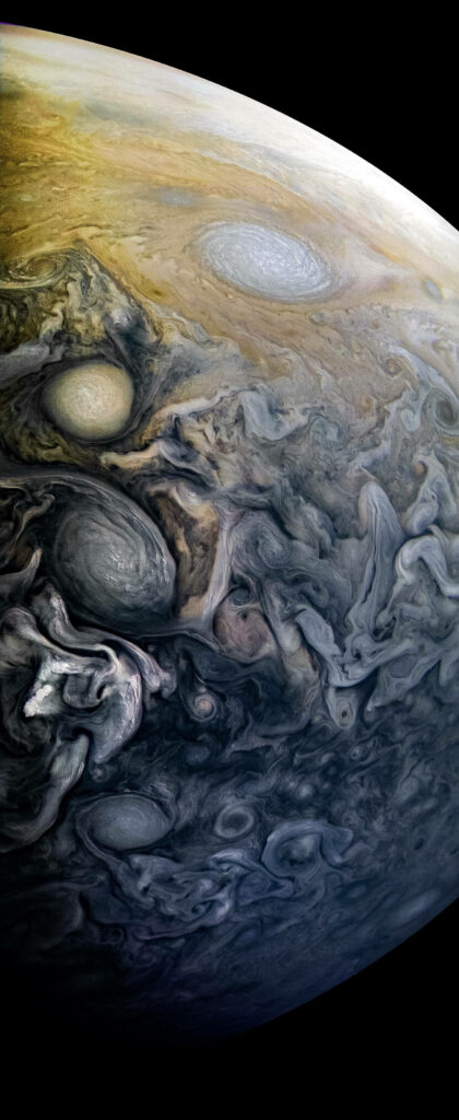 Jupiter's Stunning Stormy Surface: Closeup NASA Wallpaper Background