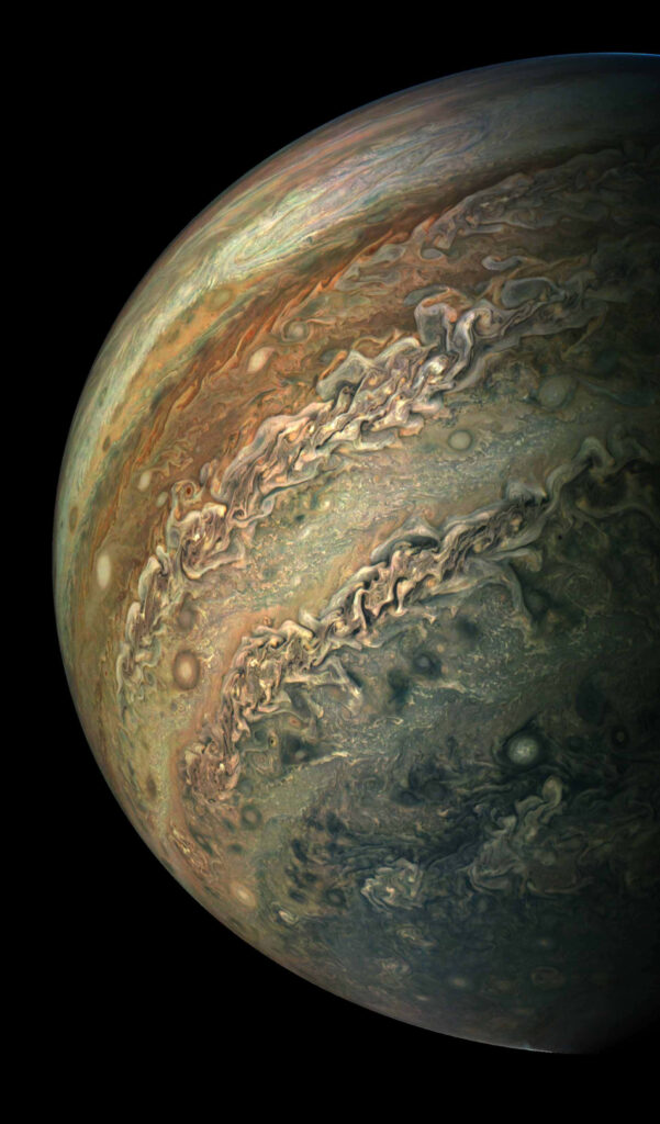 Stunning Jupiter View from Europa: Mesmerizing Atmosphere Wallpaper
