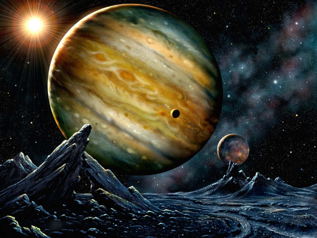 Vibrant Jupiter Wallpaper: Celestial Clouds & Cosmic Background
