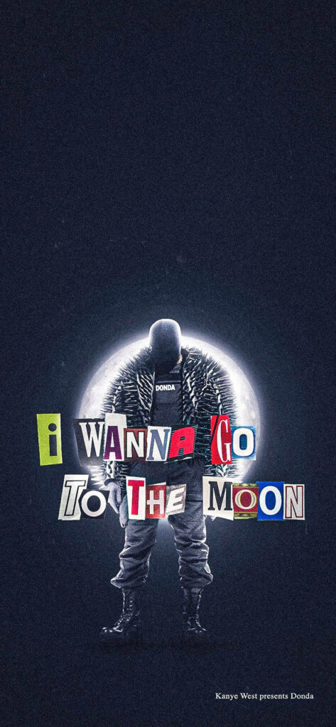 Kanye West Moon Wallpaper: Colorful Donda-Inspired Design