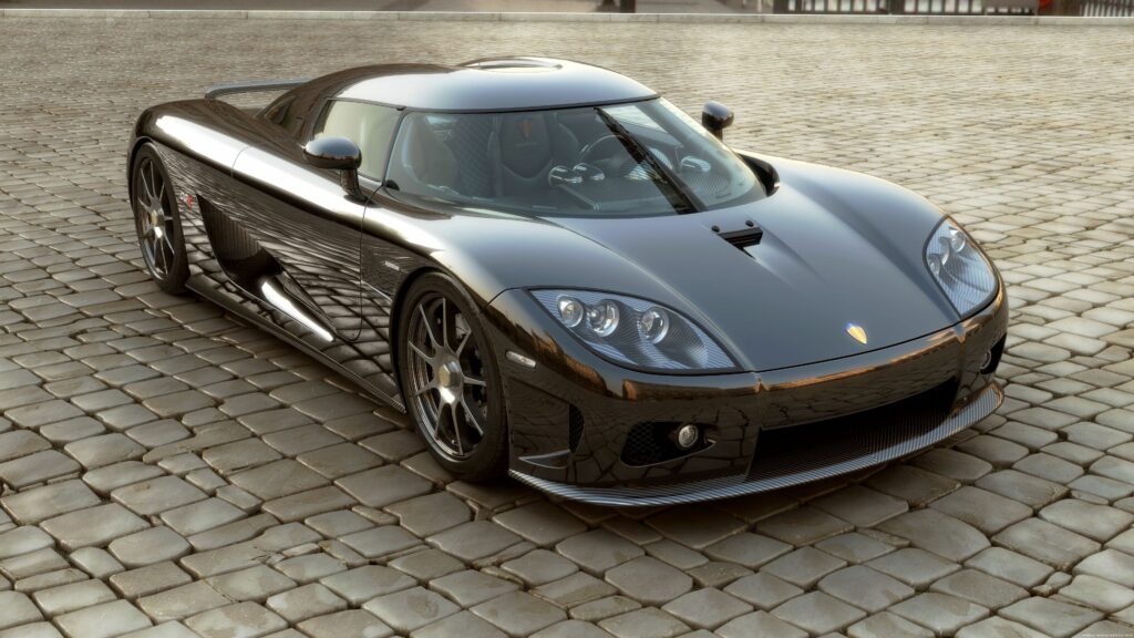Stunning Koenigsegg CCX Wallpaper - High-Res Front View on Cobblestone