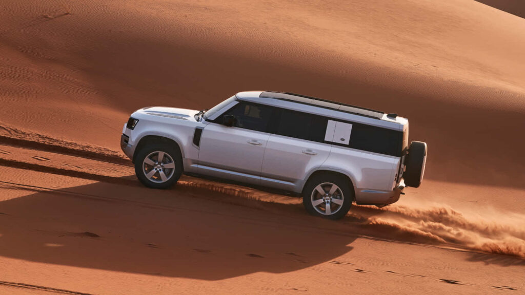 Stunning Land Rover Defender Desert Wallpaper: Rugged Off-Road Adventure