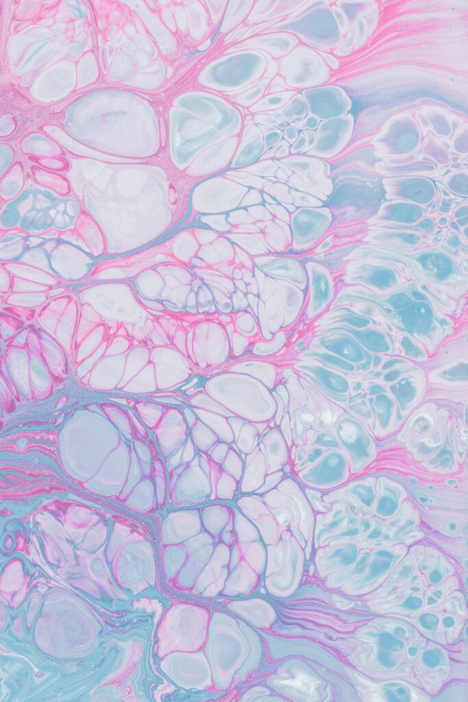 Stunning Stained Abstract Wallpaper in Soft Pink & Blue - 4000x6000