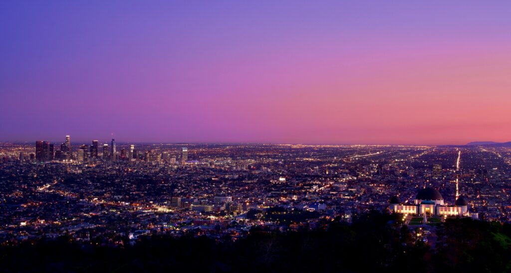 Los Angeles Night Wallpaper: Vibrant City Lights & Griffith Observatory