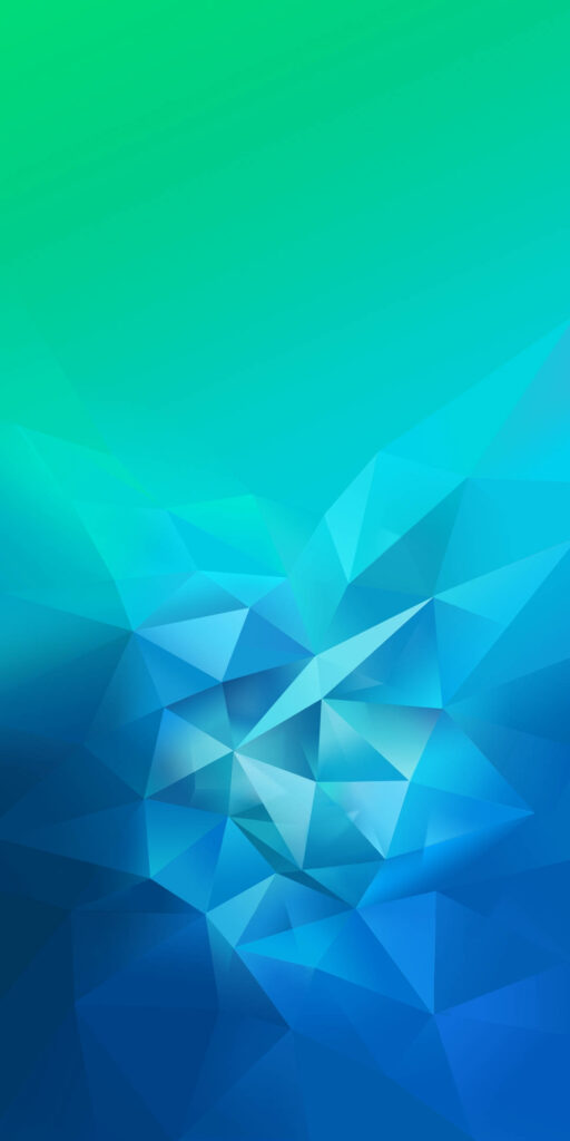 Stunning Blue & Green Low-Poly Wallpaper for Realme 7 Pro Background