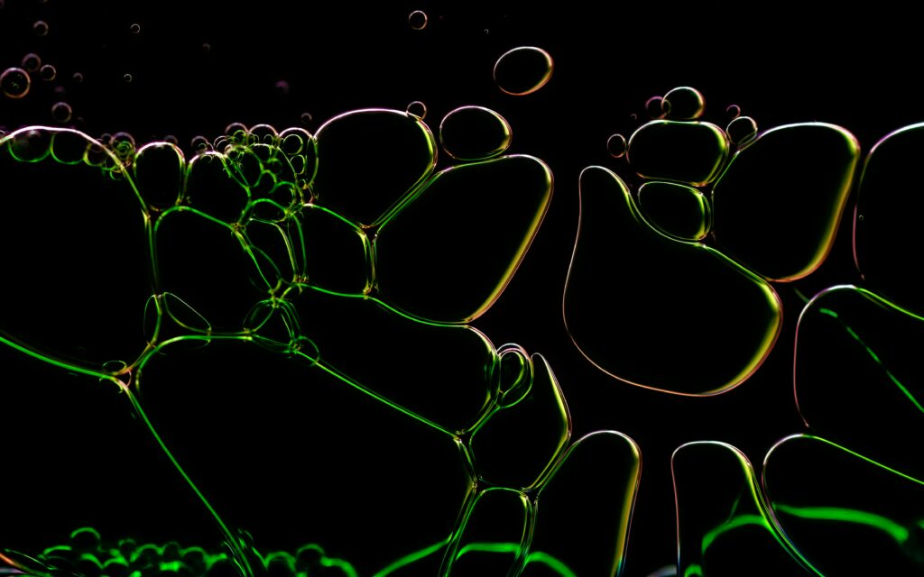 Stunning Macro Green Liquid Bubble Wallpaper Background Abstract Design