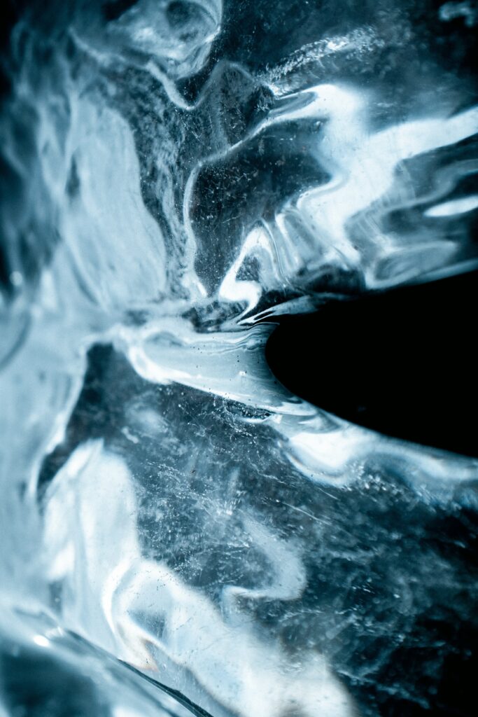 Stunning Macro Ice Textures: Cool Blue Wallpaper Background