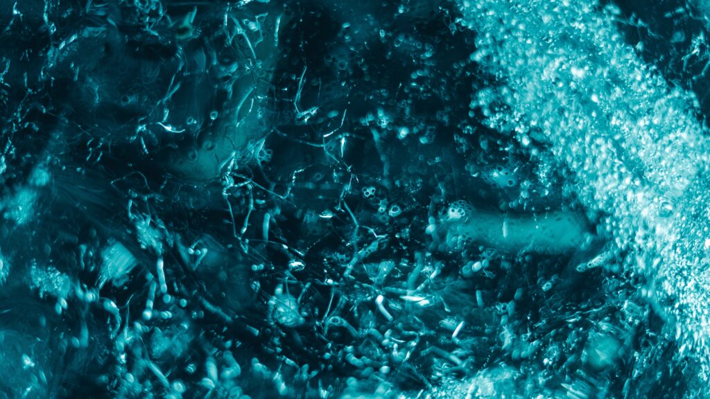 Intricate Ice Macro Wallpaper: Textures & Bubbles Background