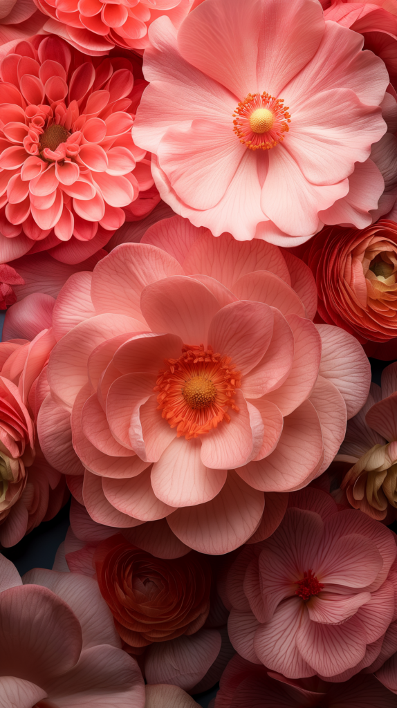 Stunning Macro Pink Flower Wallpaper: Delicate Petal Texture Background