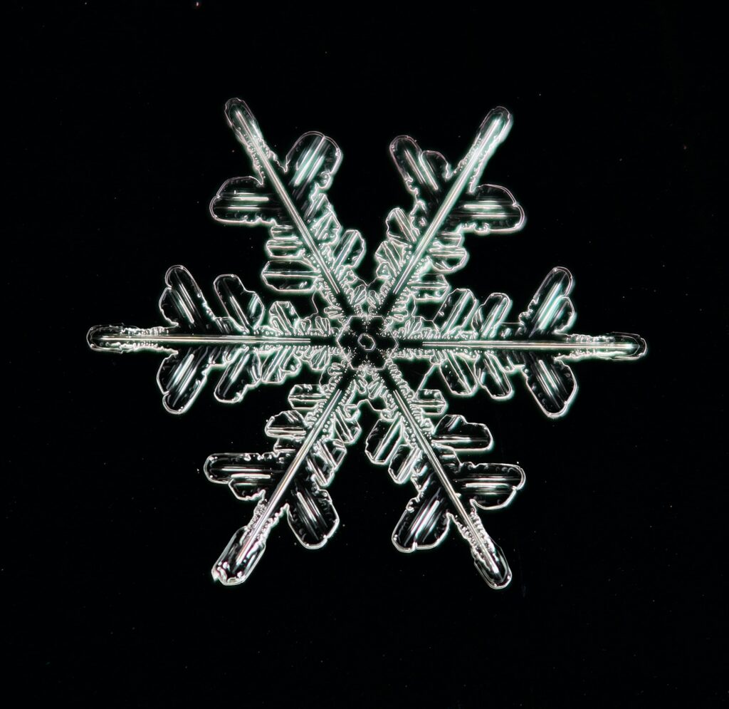 Stunning Macro Snowflake Ice Crystal Pattern Wallpaper Background