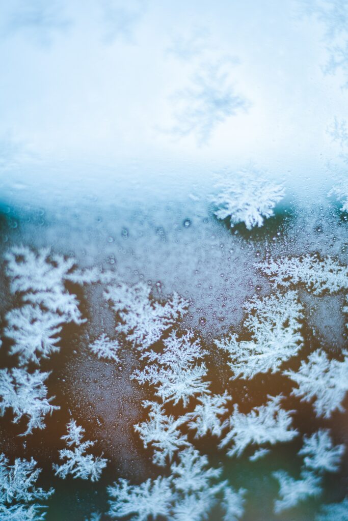 Intricate Snowflake Macro - Unique Icy Patterns on Glass Wallpaper