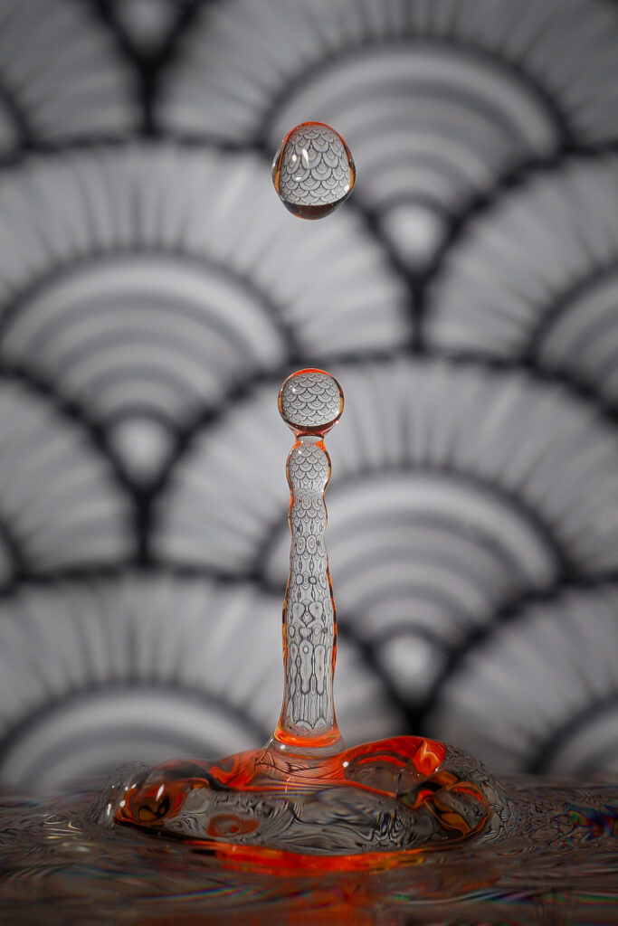 Stunning Macro Water Drop Wallpaper: Intricate Details in Motion