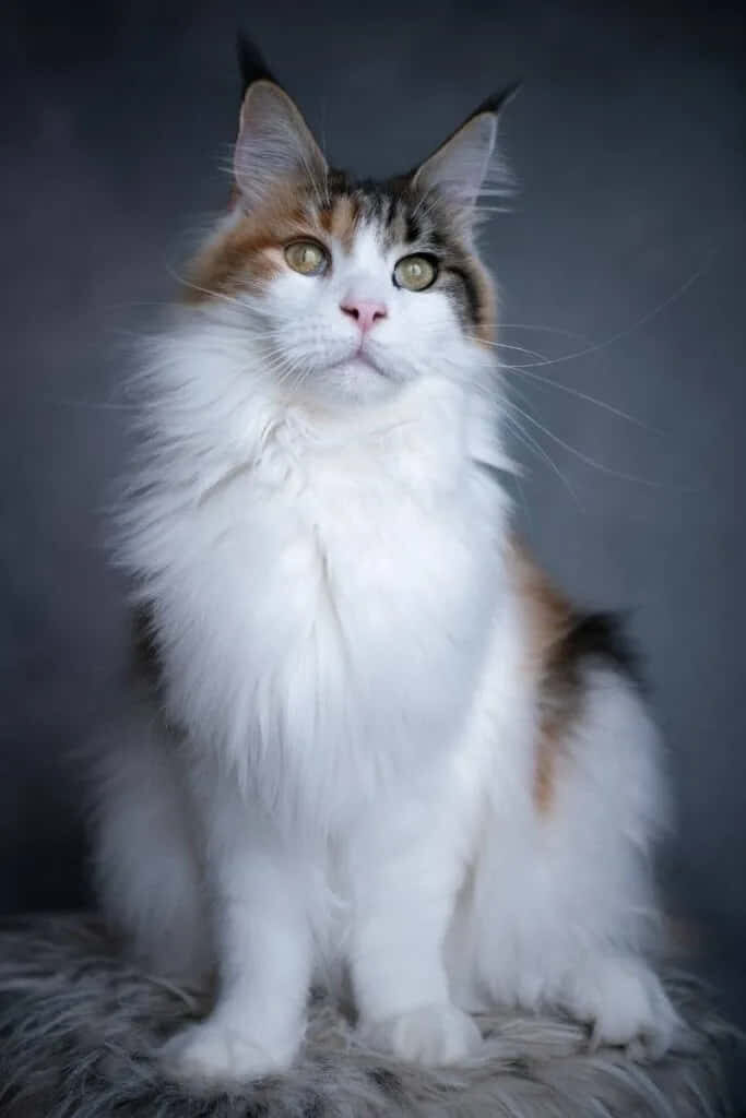 Stunning Maine Coon Cat Wallpaper: Fluffy, Elegant Background