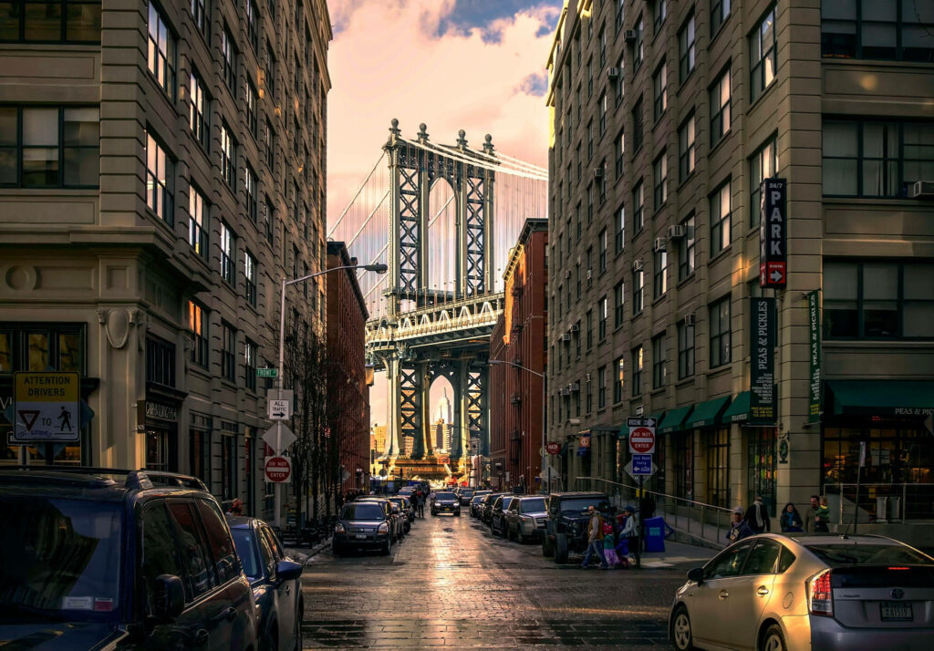 Stunning Manhattan Bridge Wallpaper from Dumbo, NYC Urban View