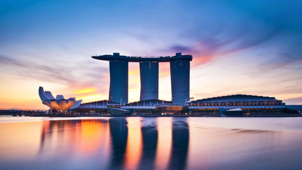 Stunning Marina Bay Sands Wallpaper: Sunset Reflections & Elegance