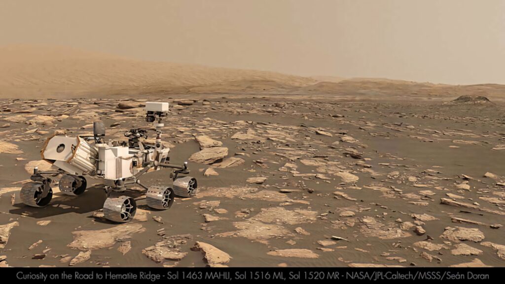 Stunning Martian Surface: Curiosity Rover's Rocky Landscape Wallpaper
