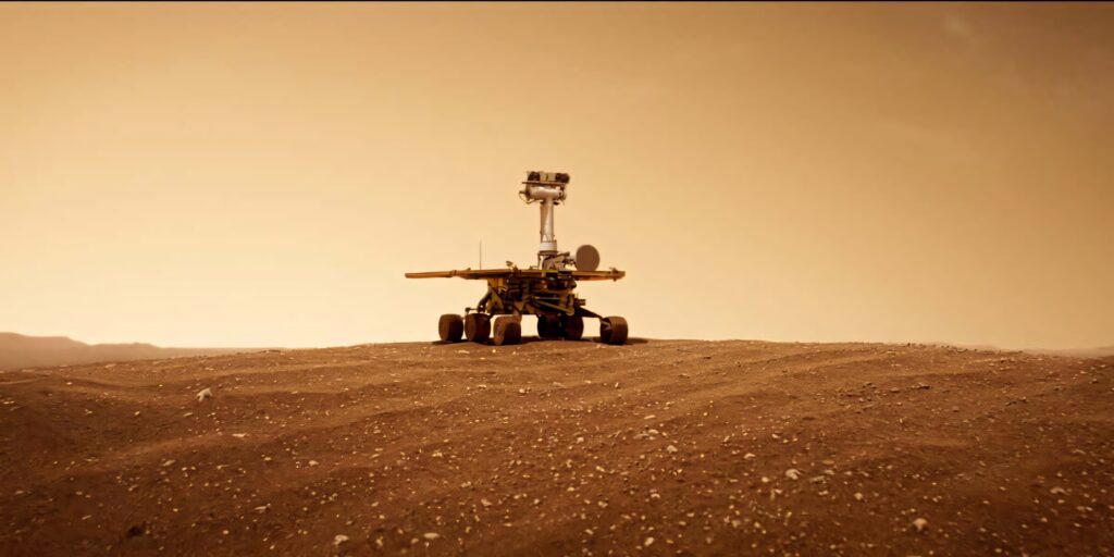 Stunning Mars Rover Wallpaper: Explore the Rocky Martian Landscape