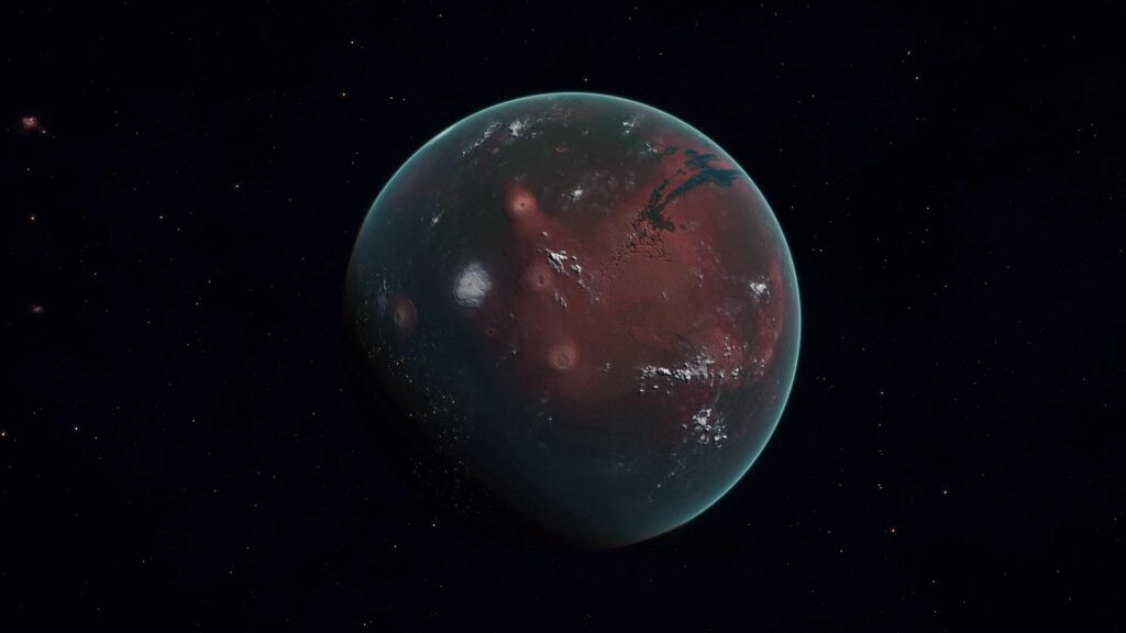 Stunning Mars Wallpaper: Red-Hued Surface & Space Background