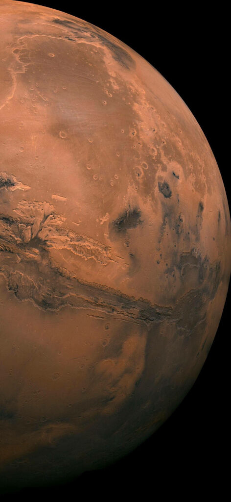 Stunning Mars Wallpaper: Rugged Red Terrain for iPhone Background