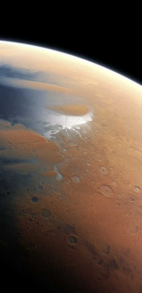 Stunning Mars Wallpaper: Detailed Craters & Rugged Terrain Background