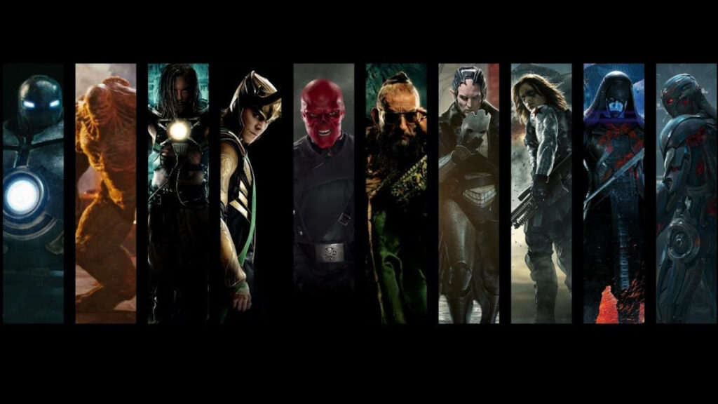 Marvel Villains Collage Wallpaper: Loki, Red Skull & Ultron