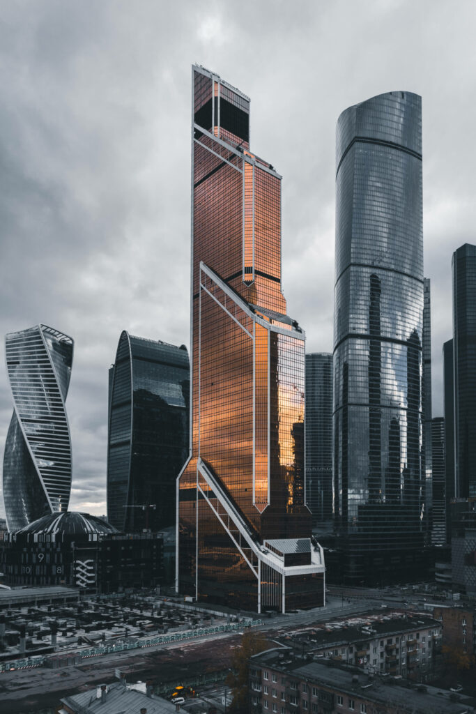 Stunning Mercury Tower Wallpaper: Modern Skyscraper with Orange Glass