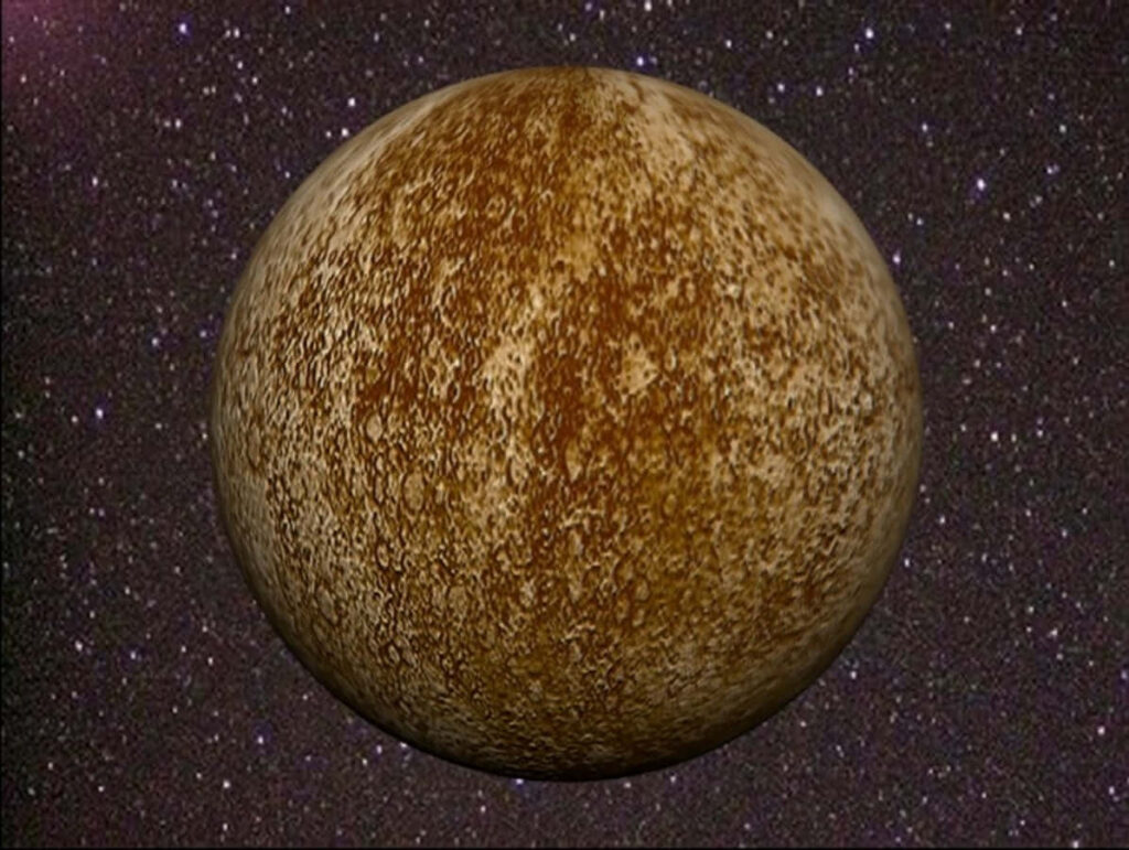 Stunning Mercury Wallpaper: Cratered Surface & Starry Cosmos Background