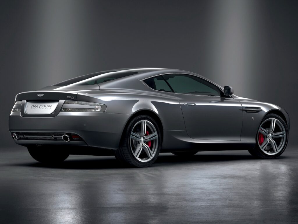 Stunning Metallic Gray 2008 Aston Martin DB9 Side View Wallpaper