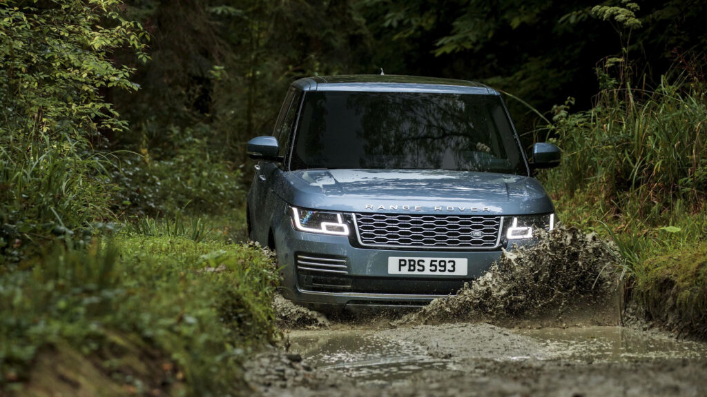Stunning Metallic Gray Land Rover Wallpaper: Luxury Meets Adventure