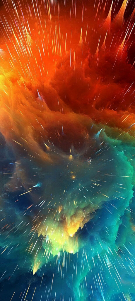 Stunning Meteor Shower and Nebulous Cloudscape: Epic Space Background for Iphone 7 Plus Wallpaper