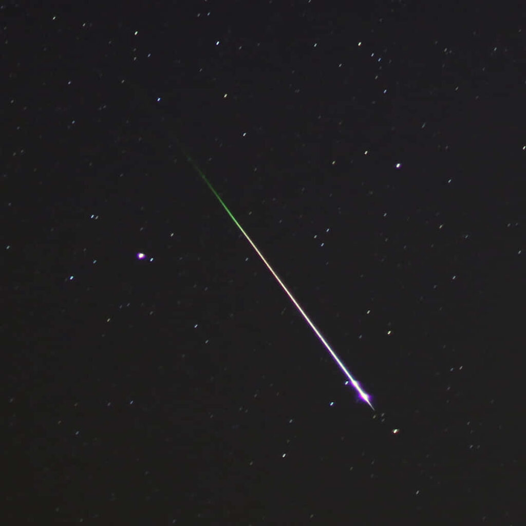 Stunning Meteor Across Starry Sky - Colorful Space Wallpaper Background