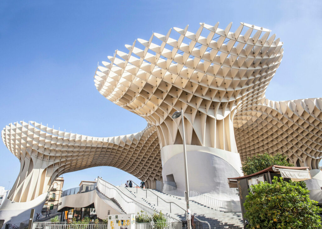 Seville's Metropol Parasol Wallpaper: Modern Architecture Background