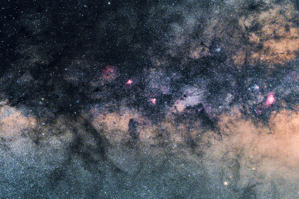 Vibrant Milky Way Close-Up: Cosmic Dust & Nebulae Wallpaper