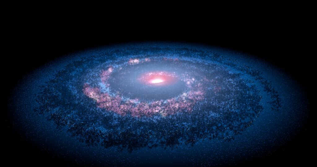 Stunning Milky Way Cosmic Wallpaper with Vibrant Colors & Glowing Particles