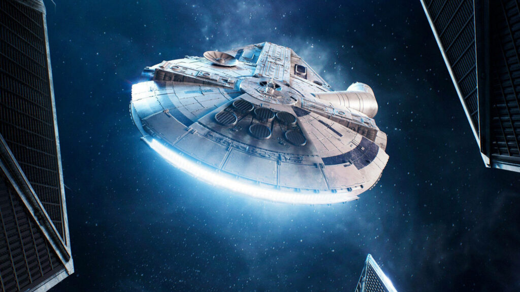 Stunning Millennium Falcon Wallpaper: Space Adventure Background