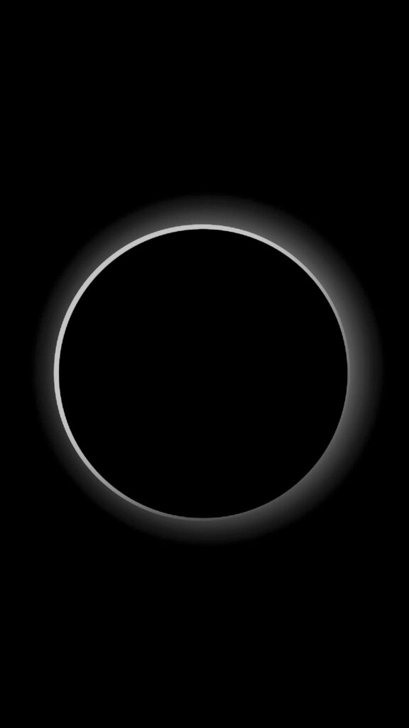Minimalist Solar Eclipse Phone Wallpaper: Celestial Glow Background